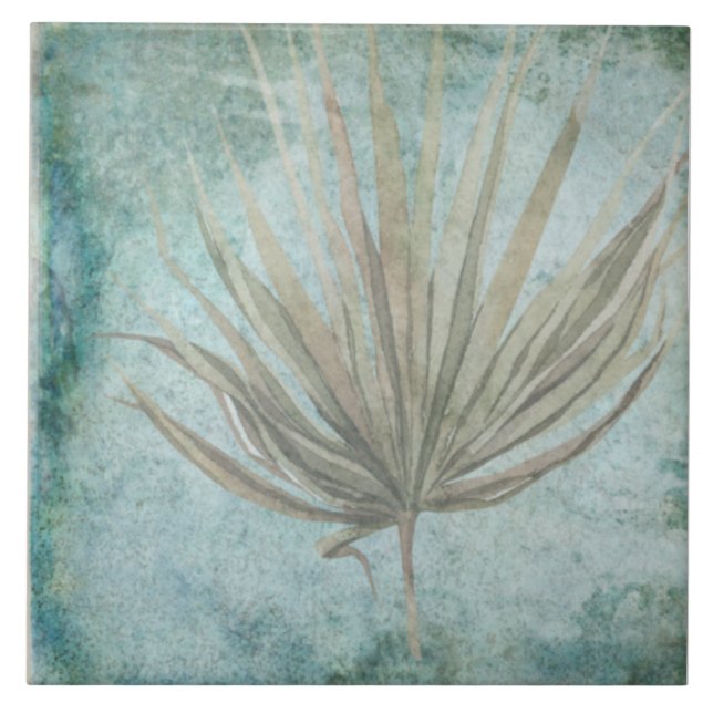 Carreau Carrelage botanique vieilli - Aqua et Os V1 (Devant)