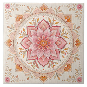 Carreau Carrelage Carré Rose Floral 6" Pour Éclairer N'Imp