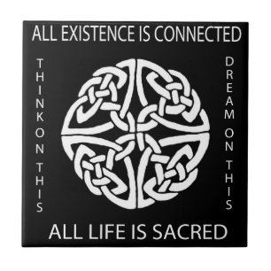 CARREAU CARRELAGE CELTIQUE/SYMBOLE D'UNITÉ TRIVET ARA ARTI