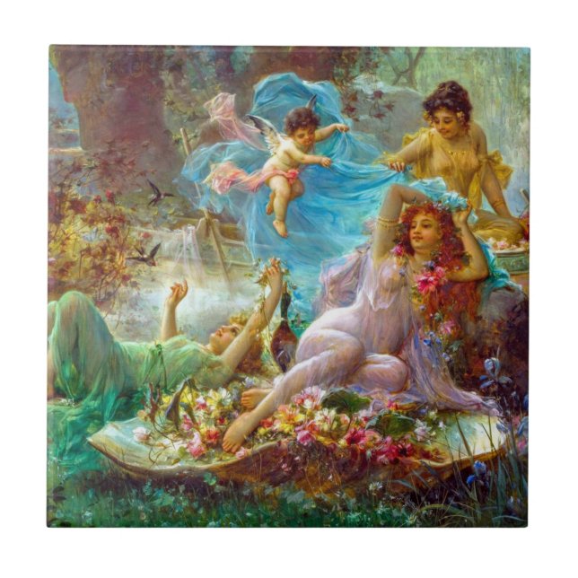 Carreau Carrelage céramique de peinture classique (Devant)