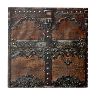 Carreau Carrelage céramique en cuir vieilli