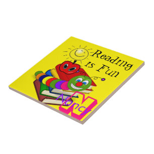 Carreau Carrelage céramique ver de livre, Livres, Soleil,