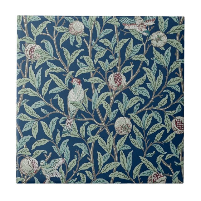 CARREAU CARRELAGE CÉRAMIQUE ; WILLIAM MORRIS : POMEGRANATE (Devant)