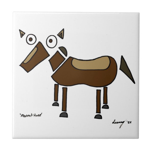 Carreau Carrelage Cheval Abstrait (Devant)
