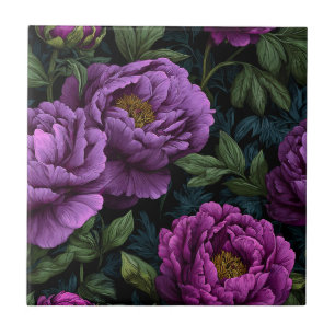 Carreau Carrelage Classique Portugais Peonies Pour Parquet