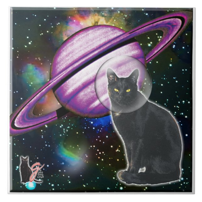 Carreau Carrelage Cosmo Space-Cat (Devant)