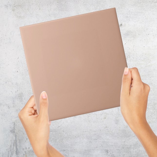 Carreau Carrelage couleur Rose poussiéreux (Solid Cream neutral taupe solid color plain simple ceramic Tile
)