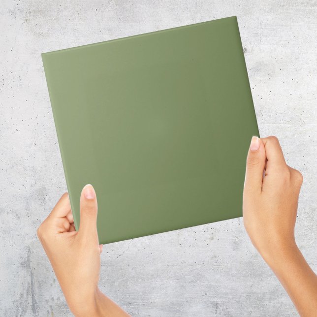 Carreau Carrelage couleur solide vert Avocado (Avocado Green solid Color Tile
)