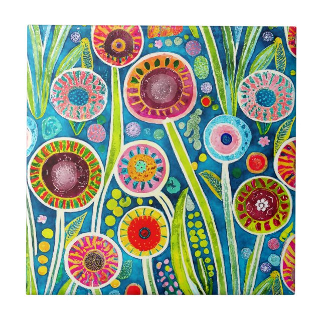 Carreau Carrelage Dandelions Funky (Devant)