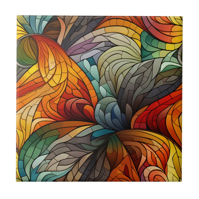 Carreau Carrelage d'art rétrodelique (Devant)