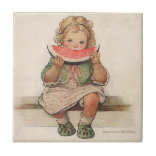 Carreau Carrelage d'art vintage (Devant)