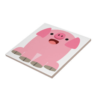 Carreau Carrelage de cochon de dessin mignon