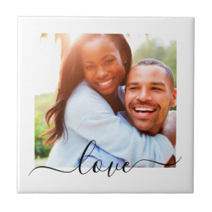 Carreau Carrelage de cuisine Modèle photo Aimer Texte Blan