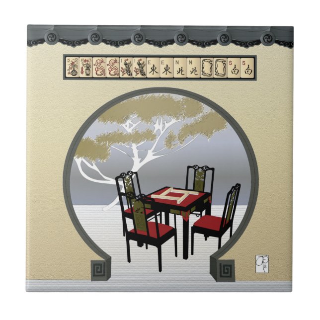 Carreau Carrelage de jardin Mah Jongg (Devant)