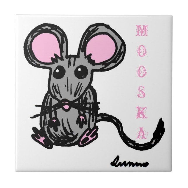 Carreau Carrelage de la souris Cute Mooska (Devant)