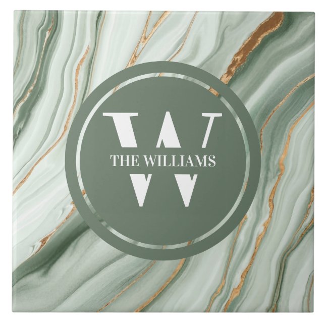 Carreau Carrelage de marbre vert clair Mer Pierre Turquois (Devant)