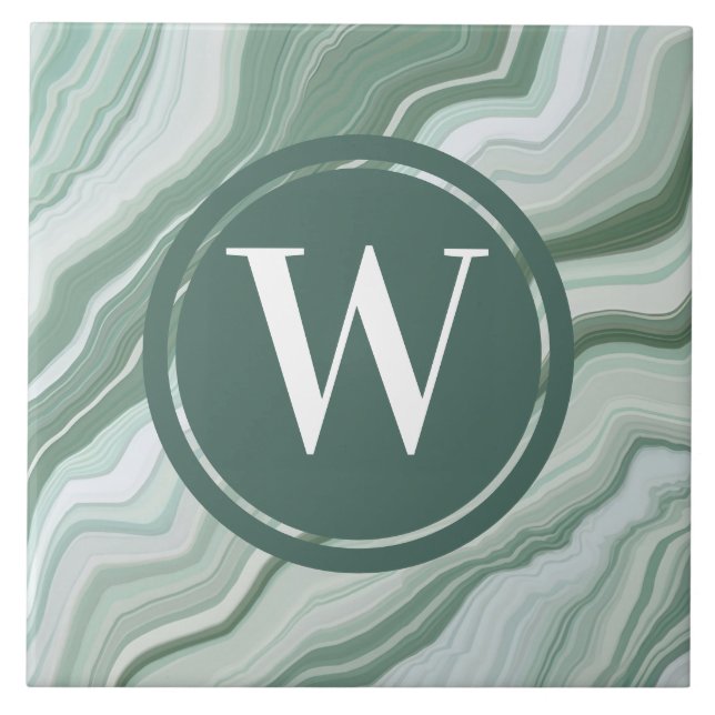 Carreau Carrelage de marbre vert clair Mer Pierre Turquois (Devant)