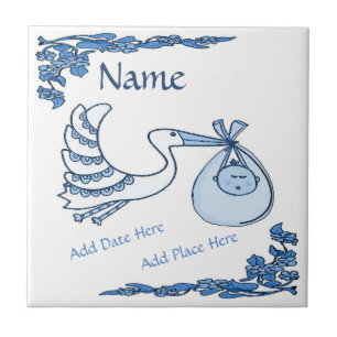 Carreau Carrelage de naissance, Bleu Néerlandais look, Per