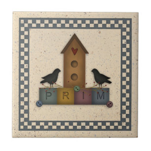Carreau Carrelage de niche à oiseaux primitive