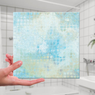 Carreau Carrelage de salle de bain géométrique Pastel Turq