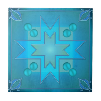 Carreau Carrelage de salle de bain turquoise bleu vert géo