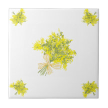 Carrelage décoratif Bouquet jaune