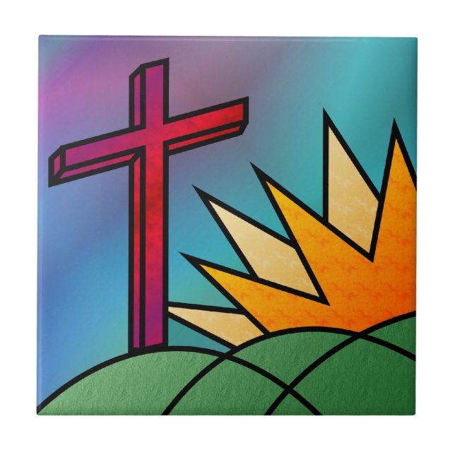 Carreau Carrelage décoratif de Pâques (Devant)