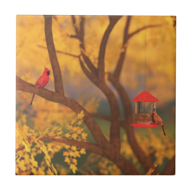 Carreau Carrelage décoratif du Gardien d'automne / Trivet (Devant)