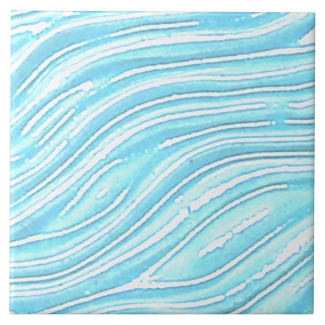 Carreau Carrelage décoratif en céramique Eau turquoise (Turquoise water look tile for kitchen or bathroom.)