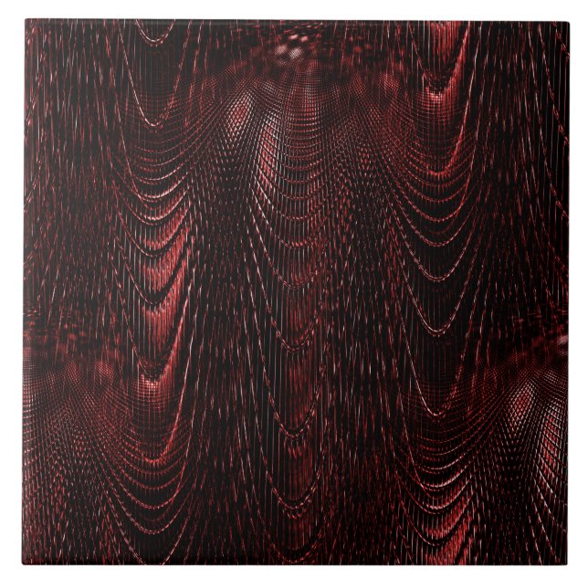 Carreau Carrelage décoratif en céramique rouge (Devant)