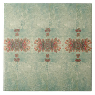 Carreau Carrelage décoratif vintage Duo : vert et rouge