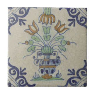 Carreau Carrelage Delft Antique Pot de Fleur Céramique