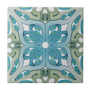 Carreau carrelage délicat bleu et blanc