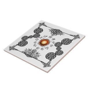 Carreau Carrelage design vintage Zodiac Rayonnant Sun Art