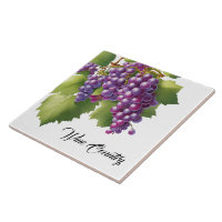 Carrelage d'impression de raisins de campagne