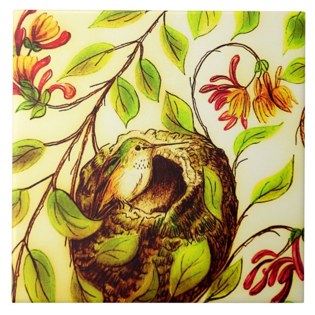 Carreau Carrelage d'oiseau d'or (Devant)