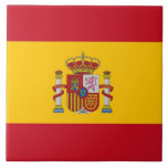 Carreau Carrelage drapeau espagnol<br><div class="desc">Ajoutez une touche de charme espagnol à votre décor de maison avec cet élégant carrelage arborant le drapeau d'Espagne ! Conçu avec précision et soin, ce carrelage est plus qu'une simple pièce décorative, c'est une célébration de la culture et du patrimoine espagnols. Le design audacieux présente fièrement les rayures emblématiques...</div>