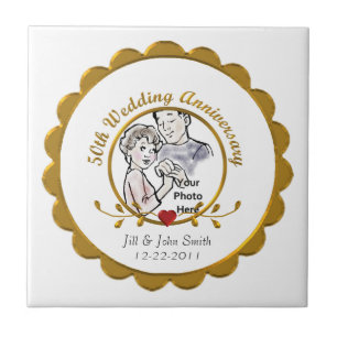 Carreau Carrelage du 50e anniversaire du Mariage