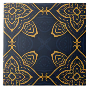 Carreau carrelage élégant en céramique motif d'or noir
