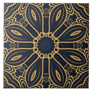 Carreau carrelage élégant en céramique motif d'or noir