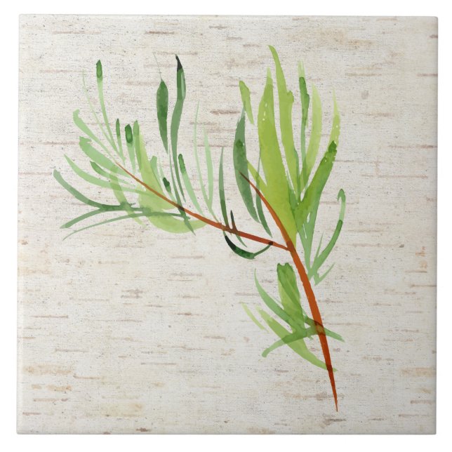 Carreau Carrelage en bambou et en céramique de bouleau (Devant)