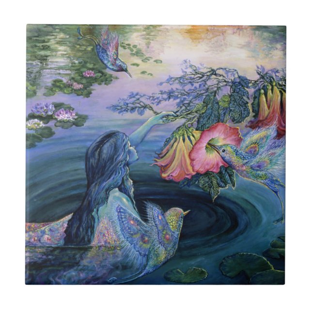 Carreau Carrelage en céramique 6 x 6 colibri (Devant)