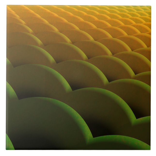 Carreau Carrelage en céramique à échelles fractales (Devant)