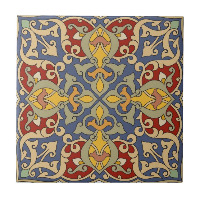Carreau Carrelage en céramique - Arabesque Motif tradition (Devant)