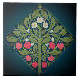 Carreau Carrelage en céramique - Arbre à fruits en fleurs