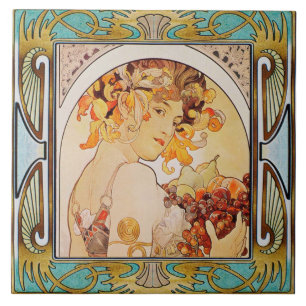 Carreau Carrelage en céramique Art nouveau Alphose mucha D