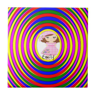 Carreau Carrelage en céramique Bande circulaire colorée