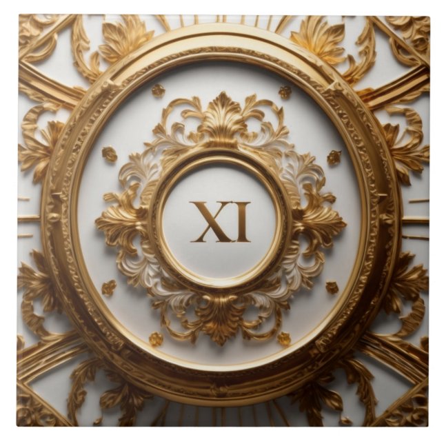 Carreau Carrelage en céramique baroque luxueux (Devant)