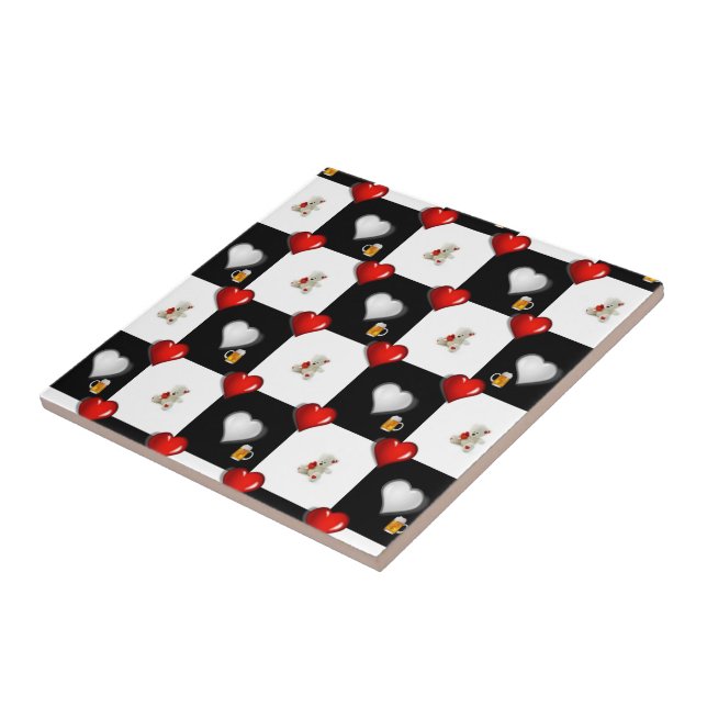 Carreau Carrelage en céramique Bear Teddy Blanc (Côté)