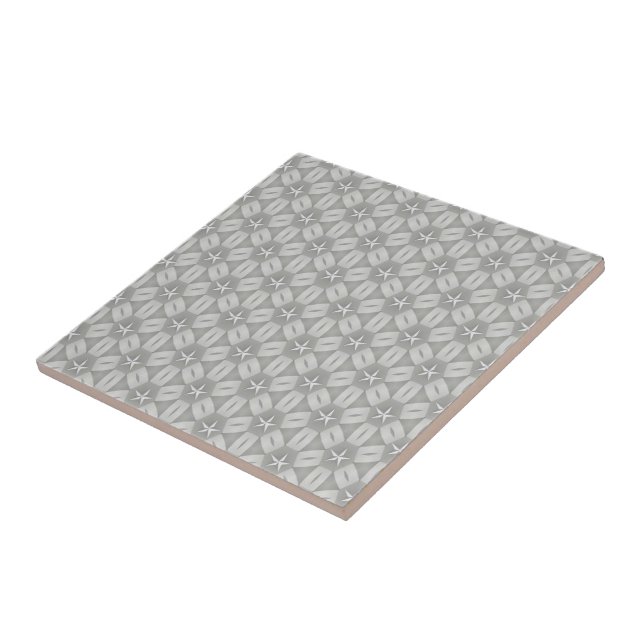 Carreau Carrelage en céramique Blanc Etoiles Gris (Côté)